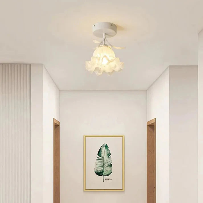 French Tiffany Mini Flower Ceiling Light