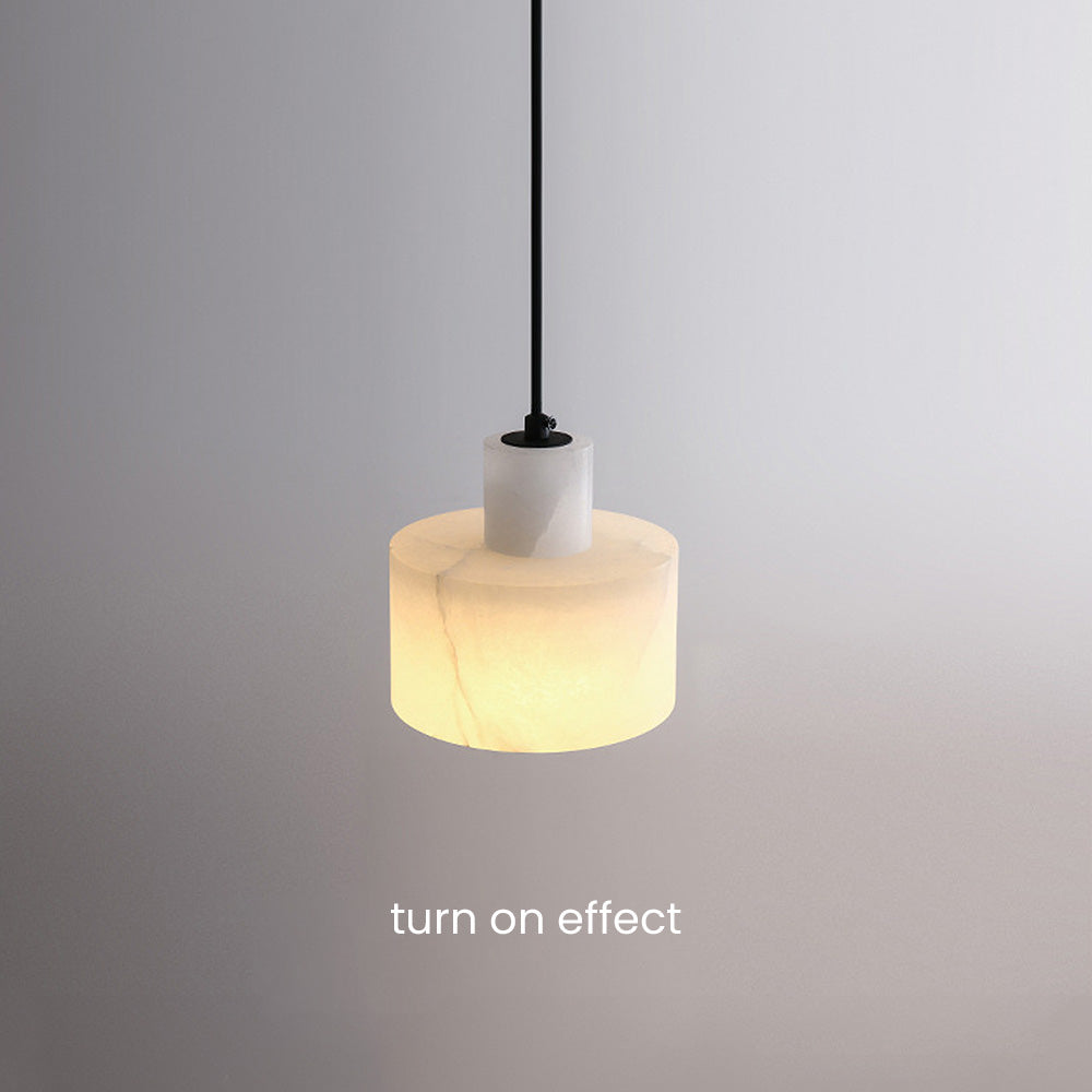 Scandinavian White Marble Pendant