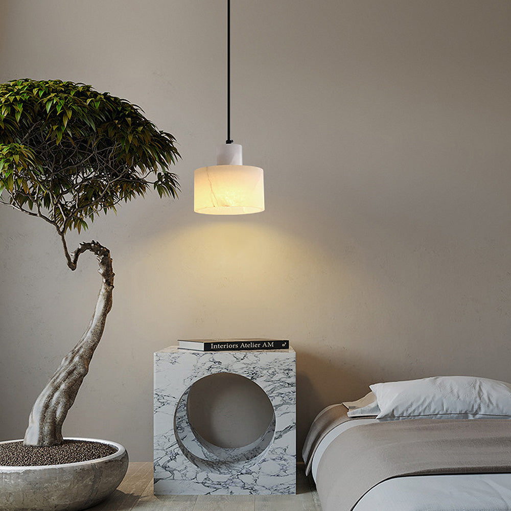 Scandinavian White Marble Pendant
