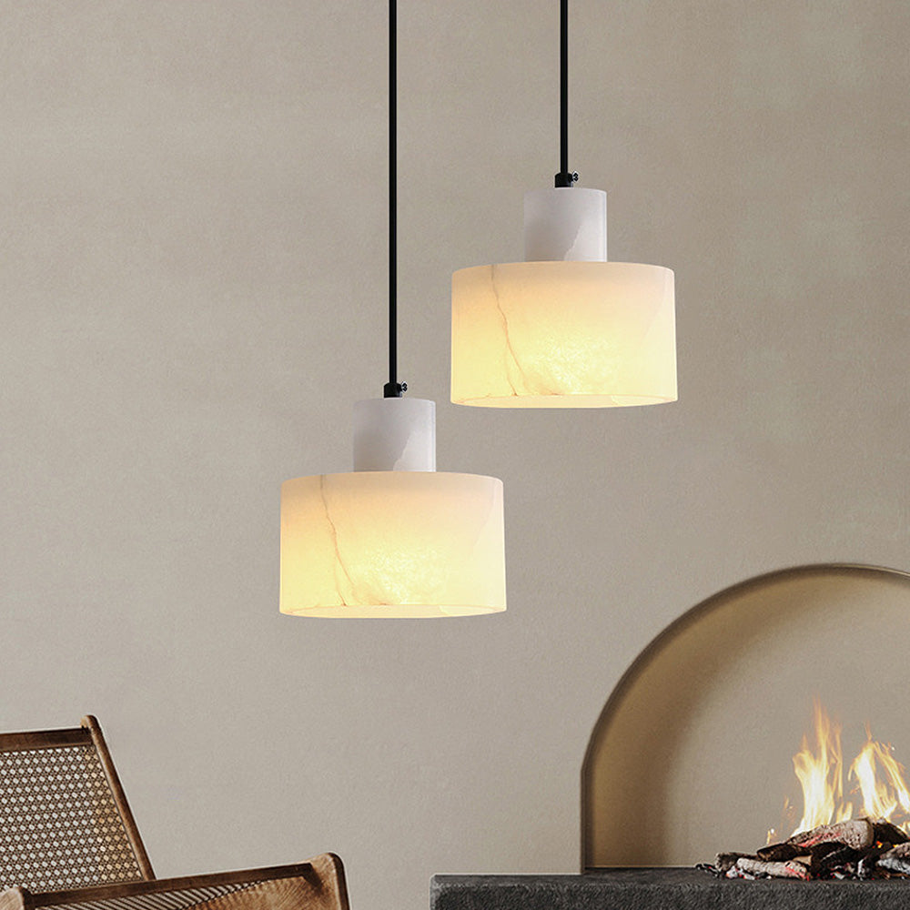 Scandinavian White Marble Pendant