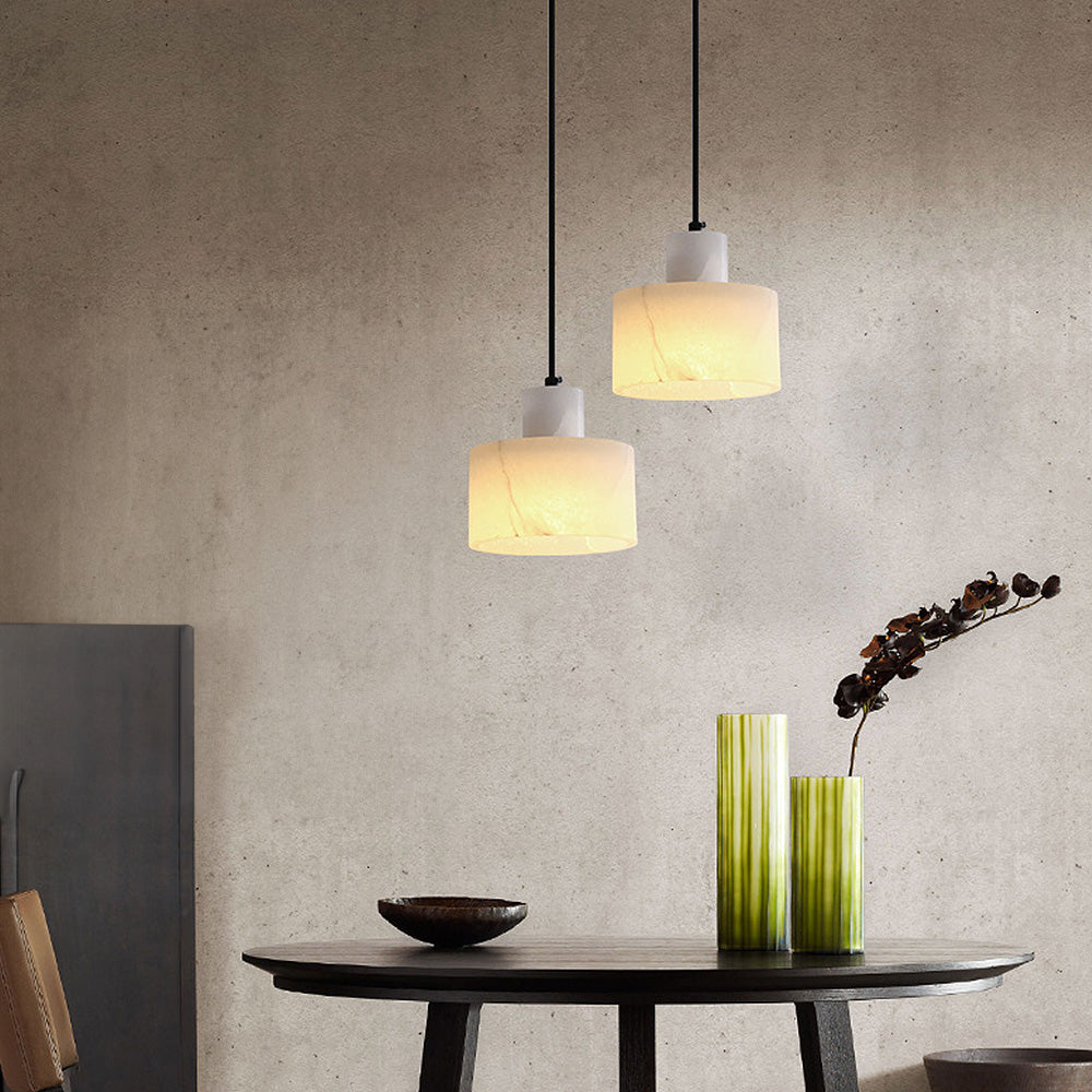 Scandinavian White Marble Pendant