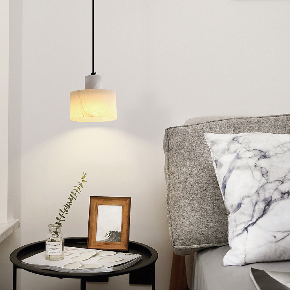 Scandinavian White Marble Pendant