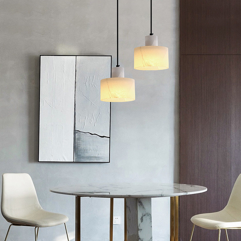 Scandinavian White Marble Pendant
