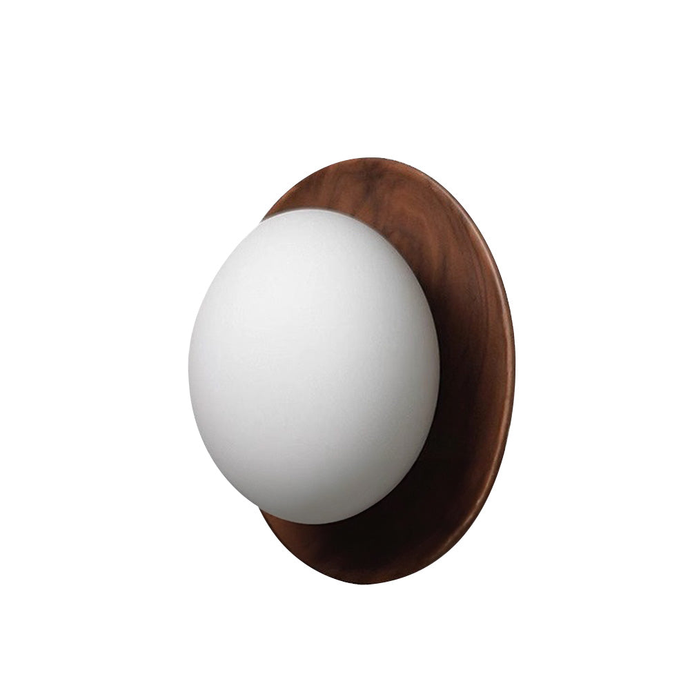 Natural Wood White Wall Light