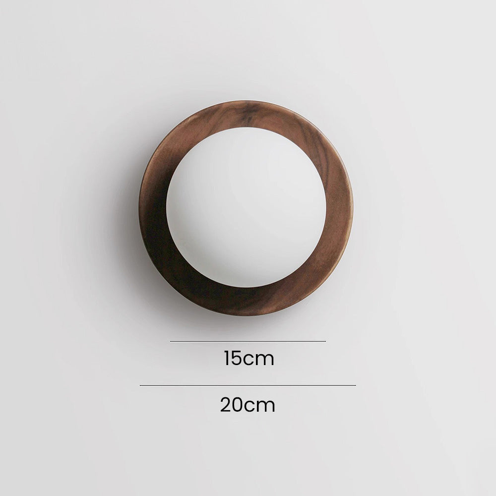 Natural Wood White Wall Light