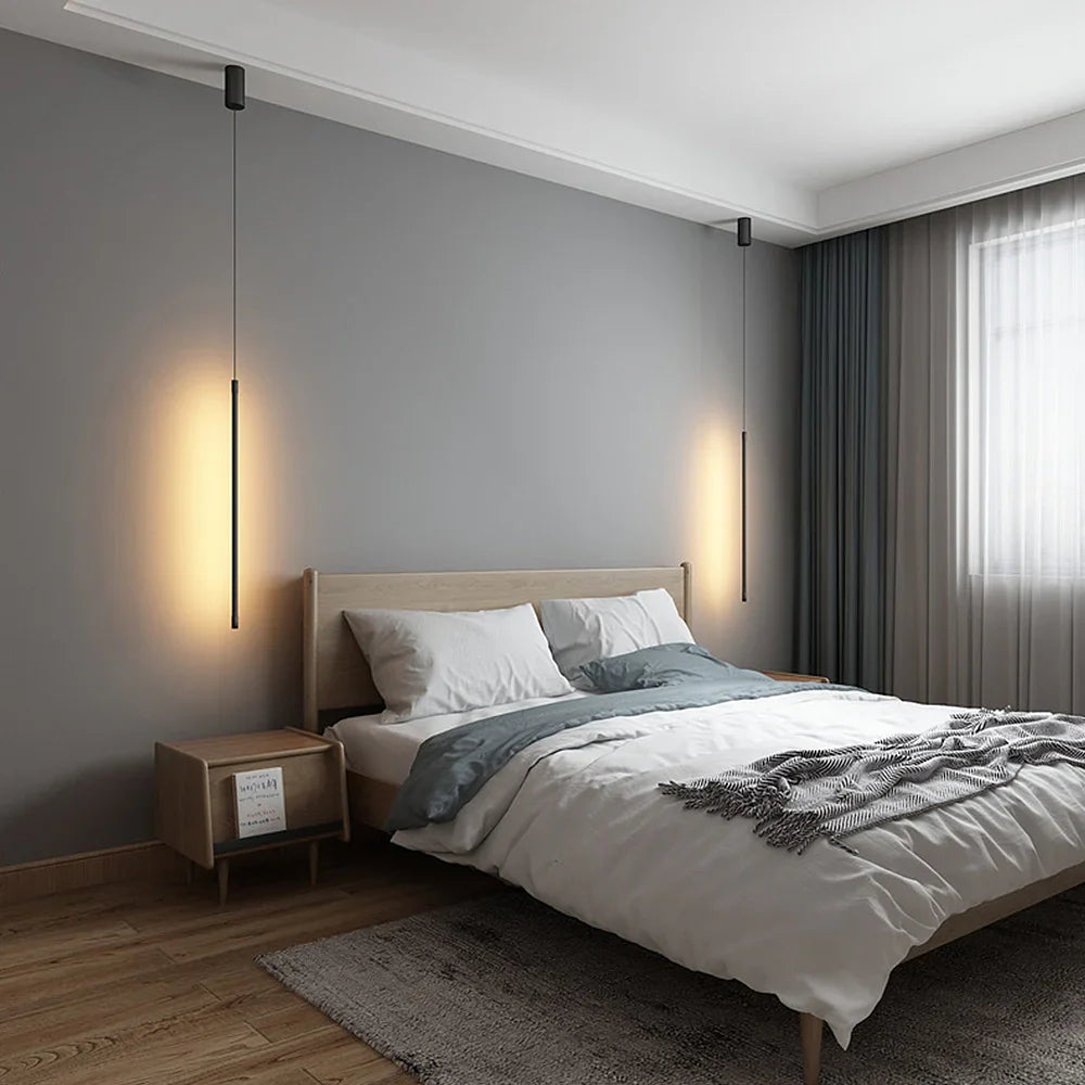 Minimalist Long LED Pendant Light