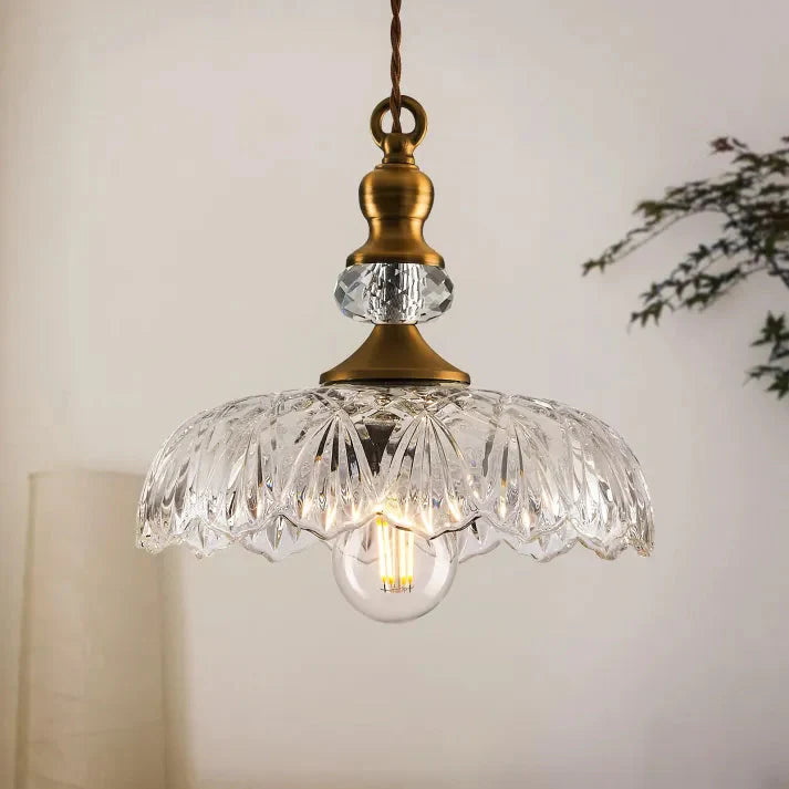Mid-Century Kitchen Island Glass Pendant