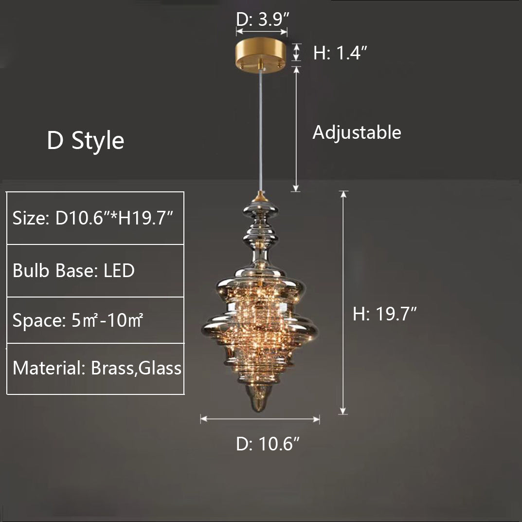 Starry Sky Gray Glass Pendant