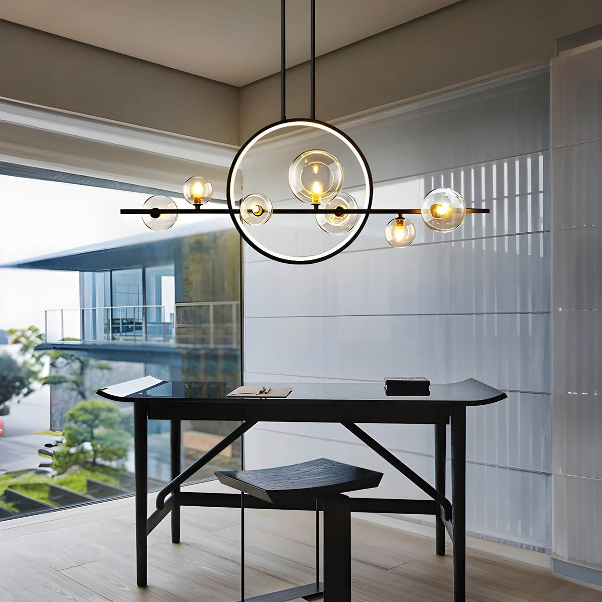 Elara Glass Globe Chandelier