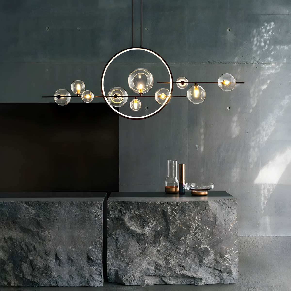 Elara Glass Globe Chandelier