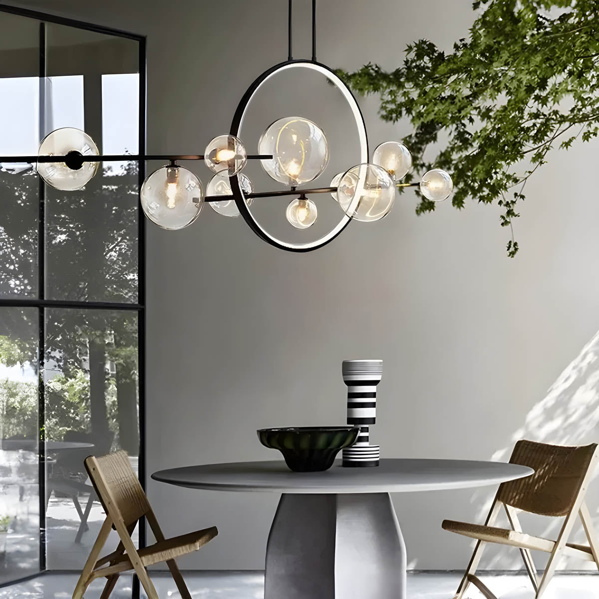 Elara Glass Globe Chandelier