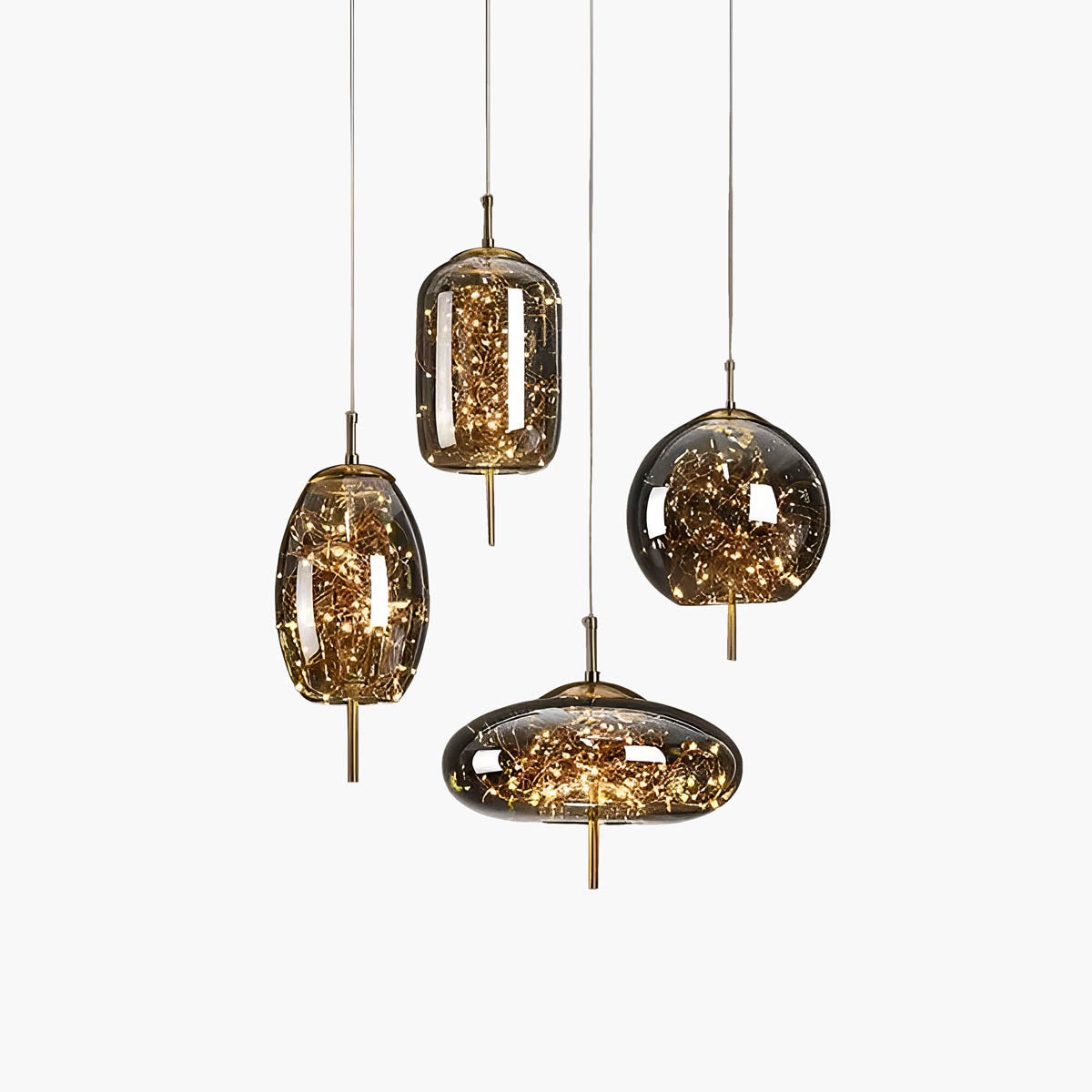 Essence Brown Glass Pendant Light