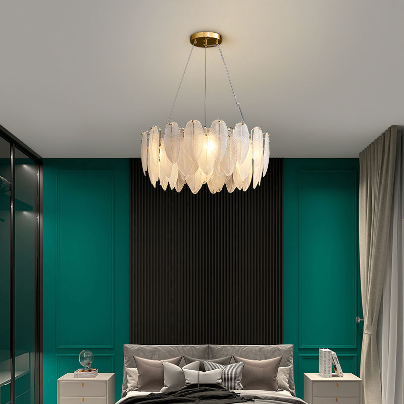 Feather Glass Pendant Light