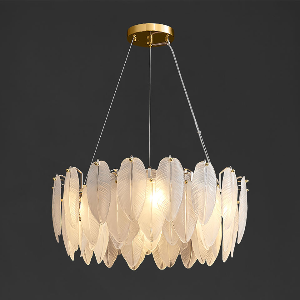 Feather Glass Pendant Light