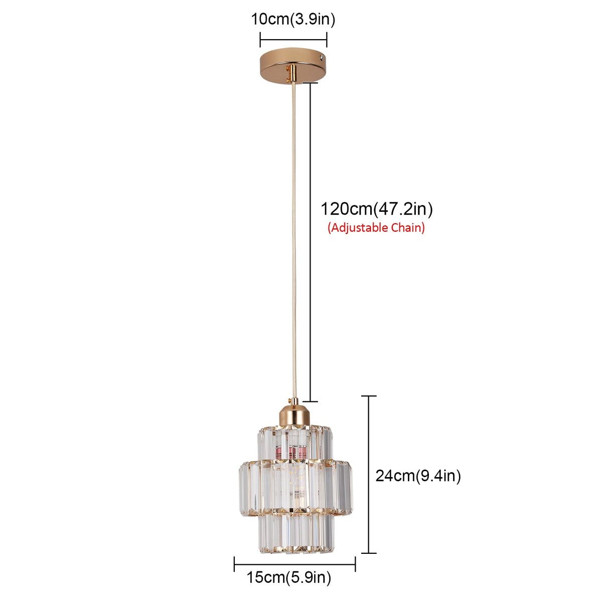 Fernando Tiered Crystal Pendant