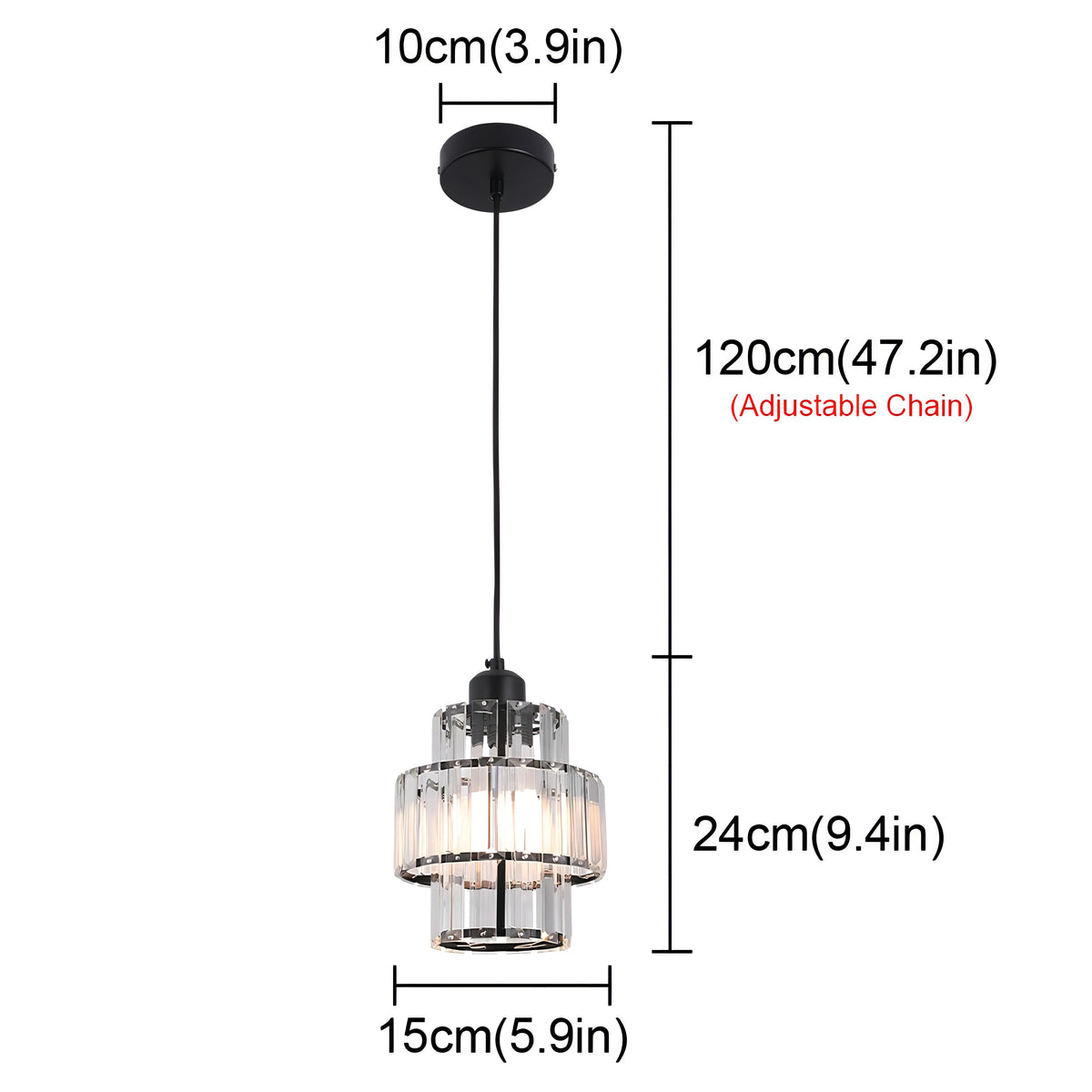 Fernando Tiered Crystal Pendant