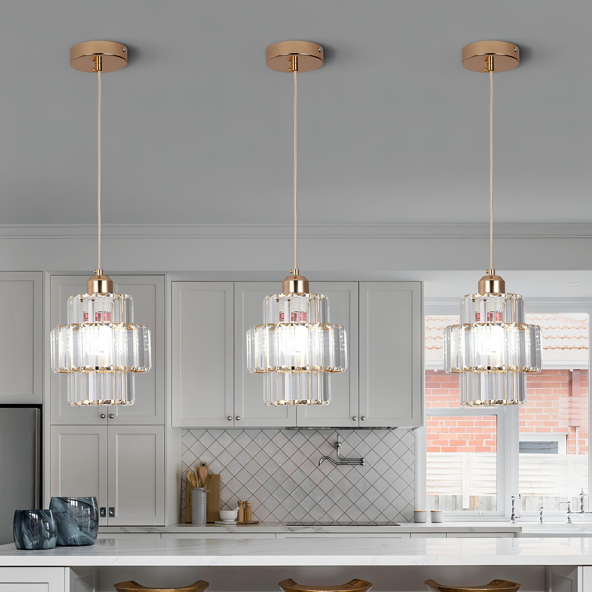 Fernando Tiered Crystal Pendant