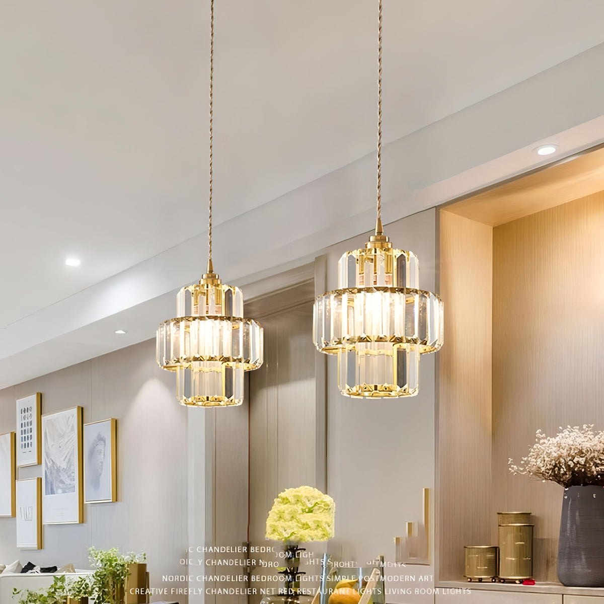 Fernando Tiered Crystal Pendant