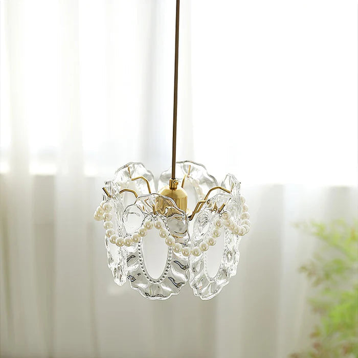 Floral Glass Pendant Light