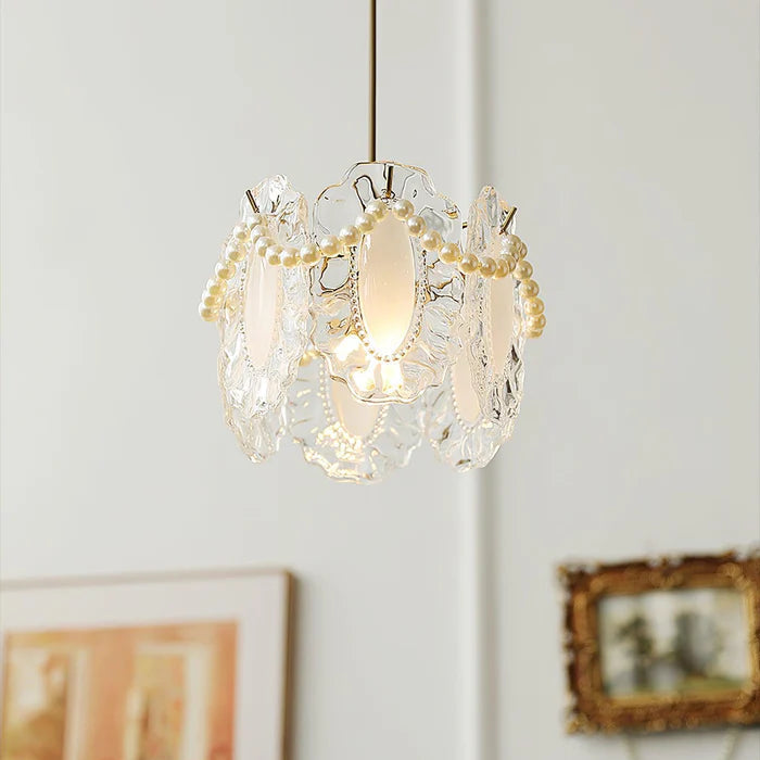 Floral Glass Pendant Light