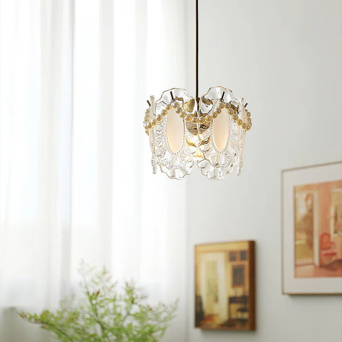 Floral Glass Pendant Light