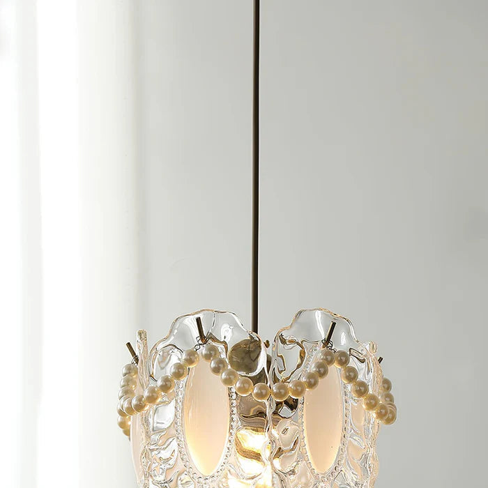 Floral Glass Pendant Light