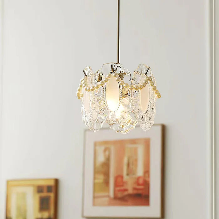 Floral Glass Pendant Light