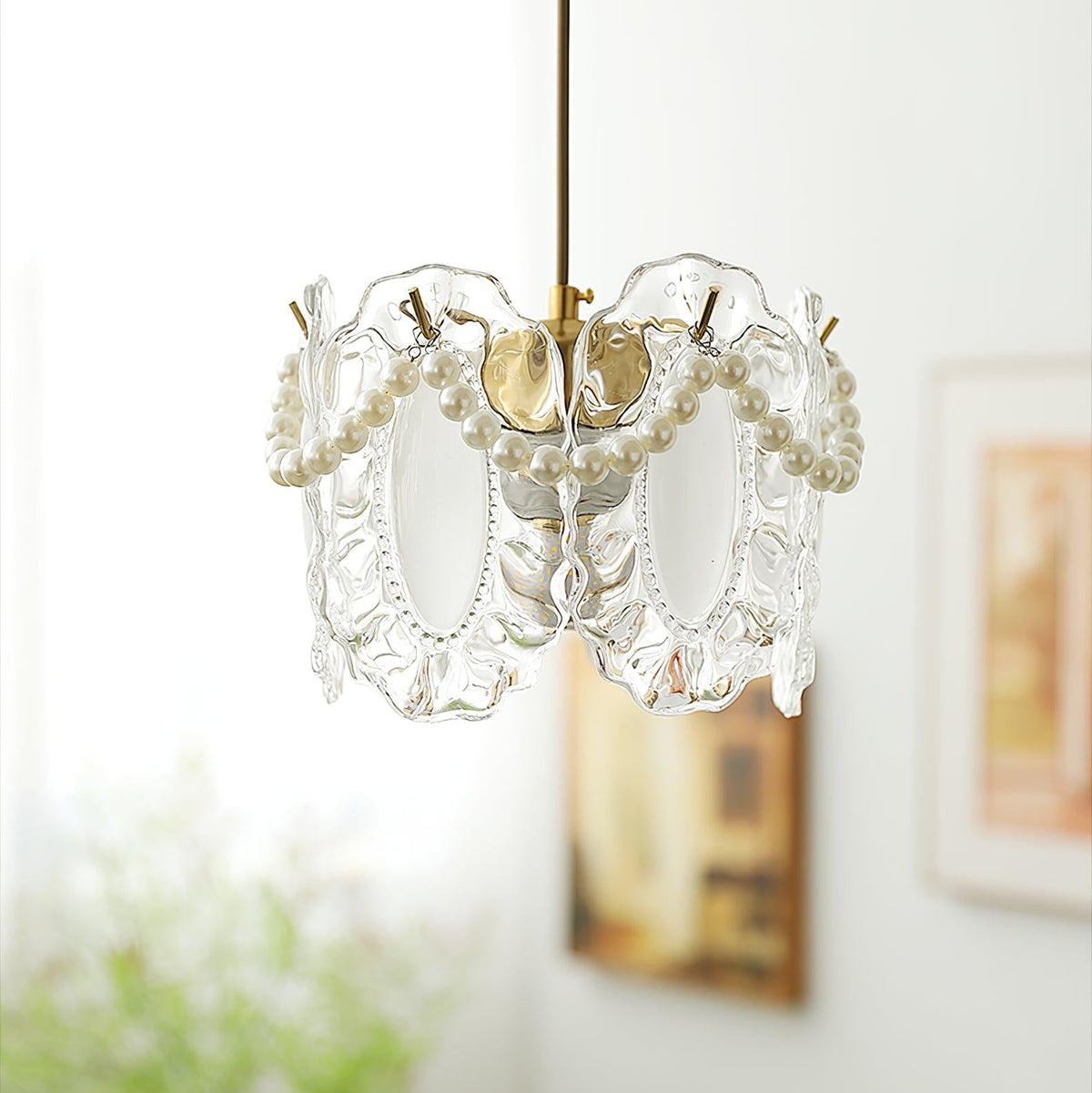 Floral Glass Pendant Light