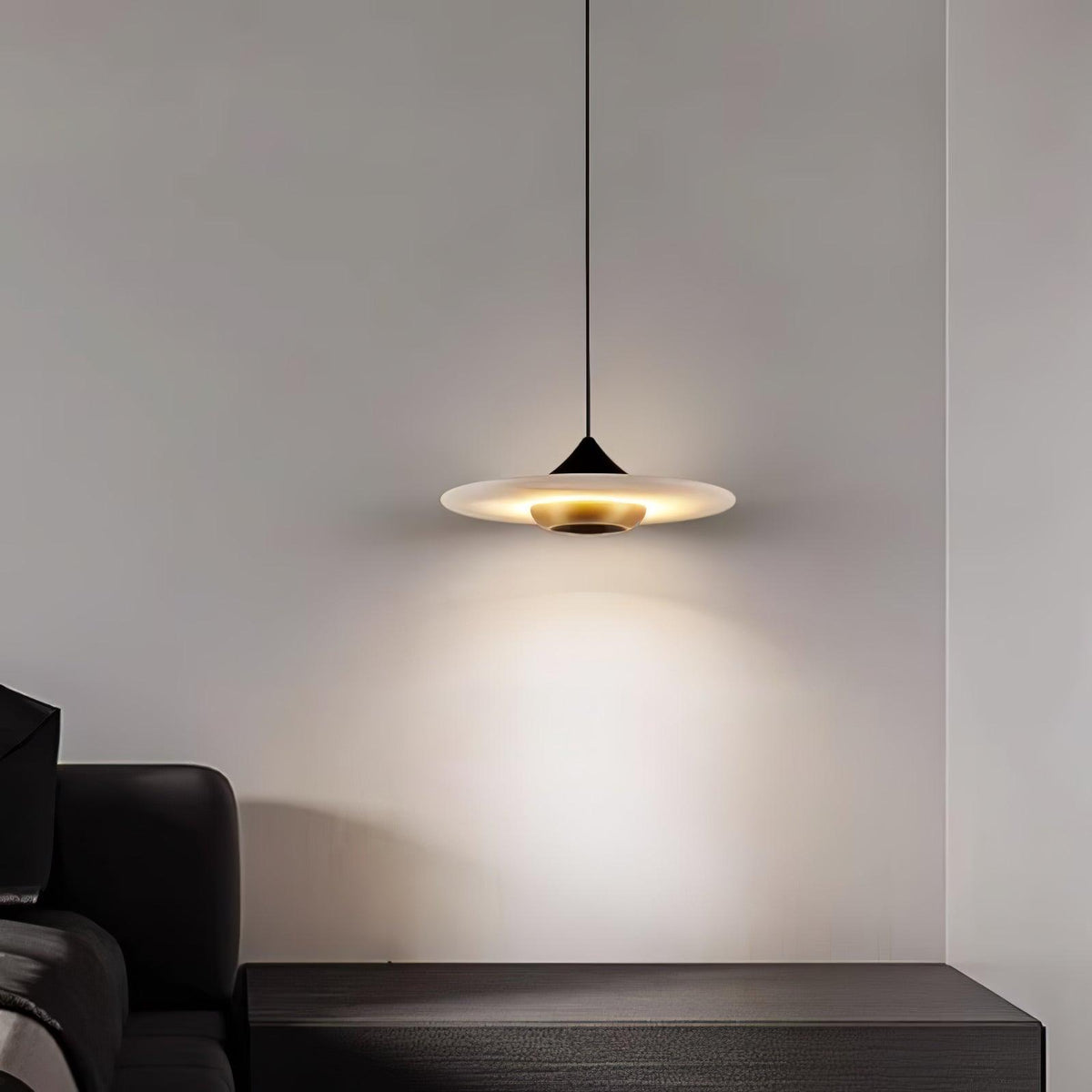 Flying Saucer Marble Pendant Light