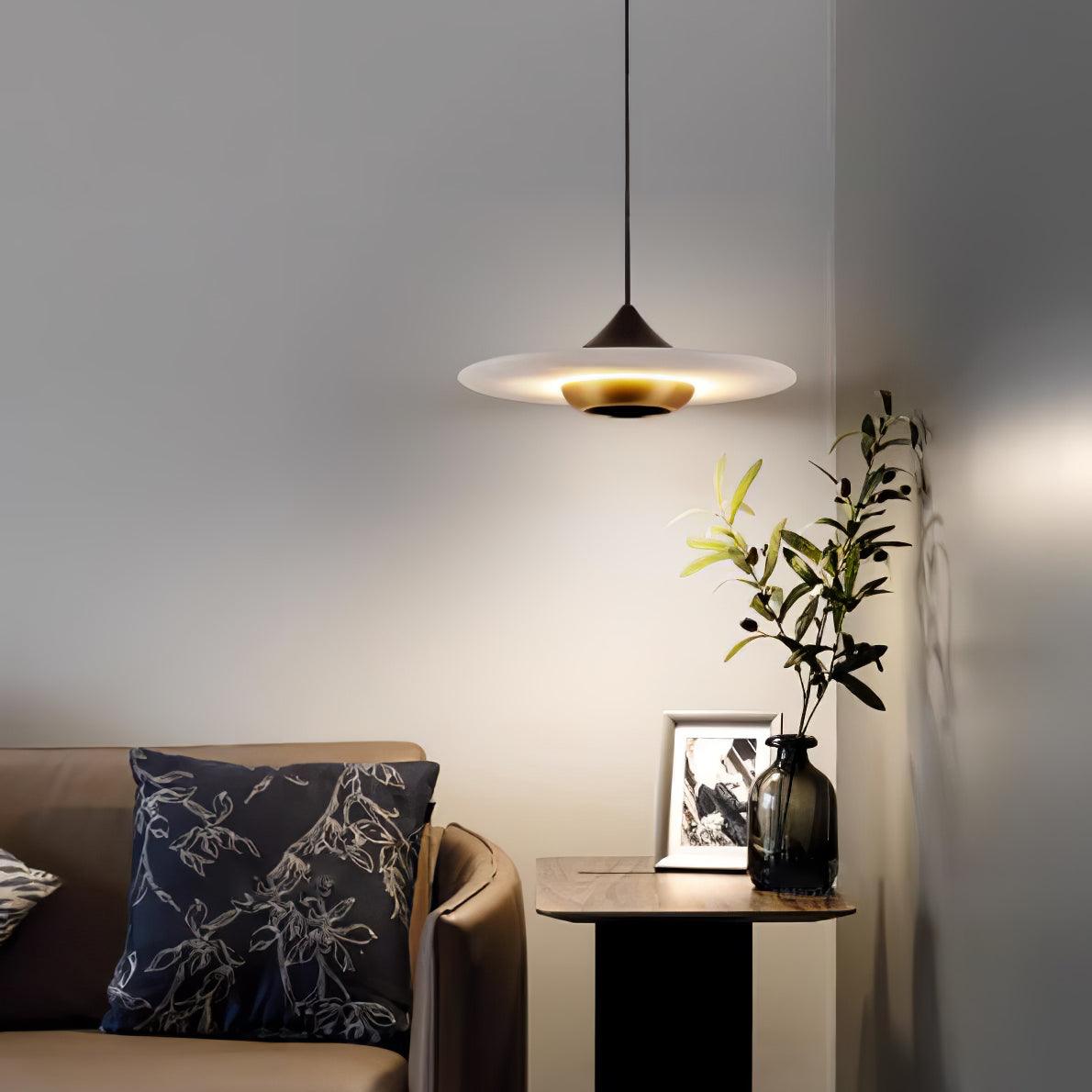 Flying Saucer Marble Pendant Light
