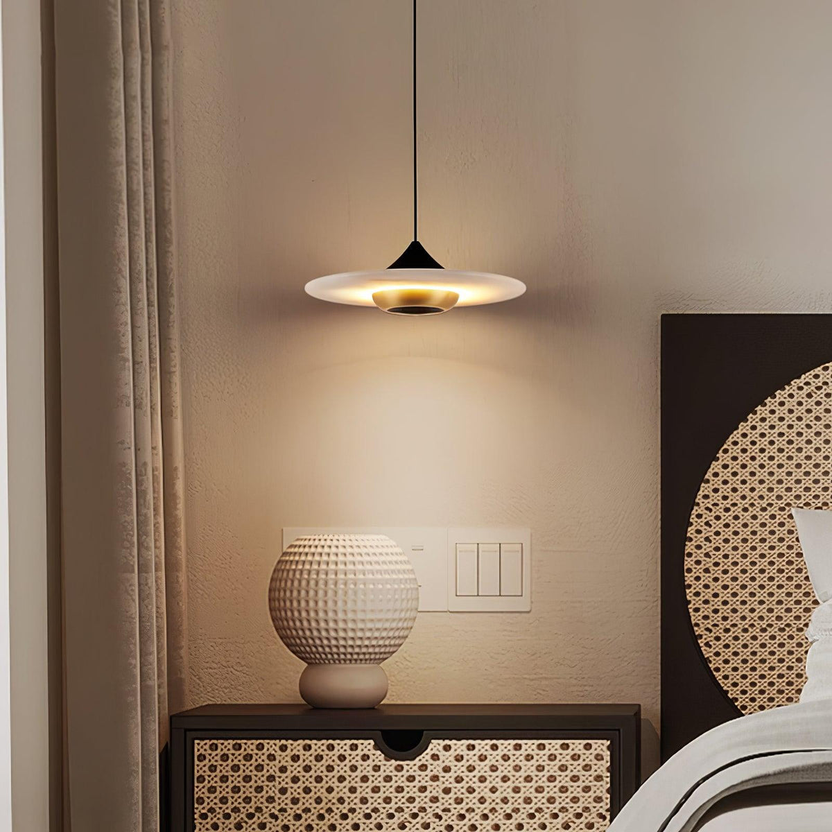Flying Saucer Marble Pendant Light