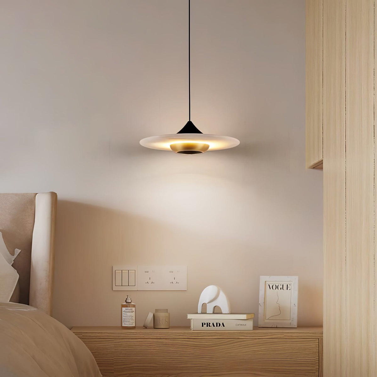 Flying Saucer Marble Pendant Light