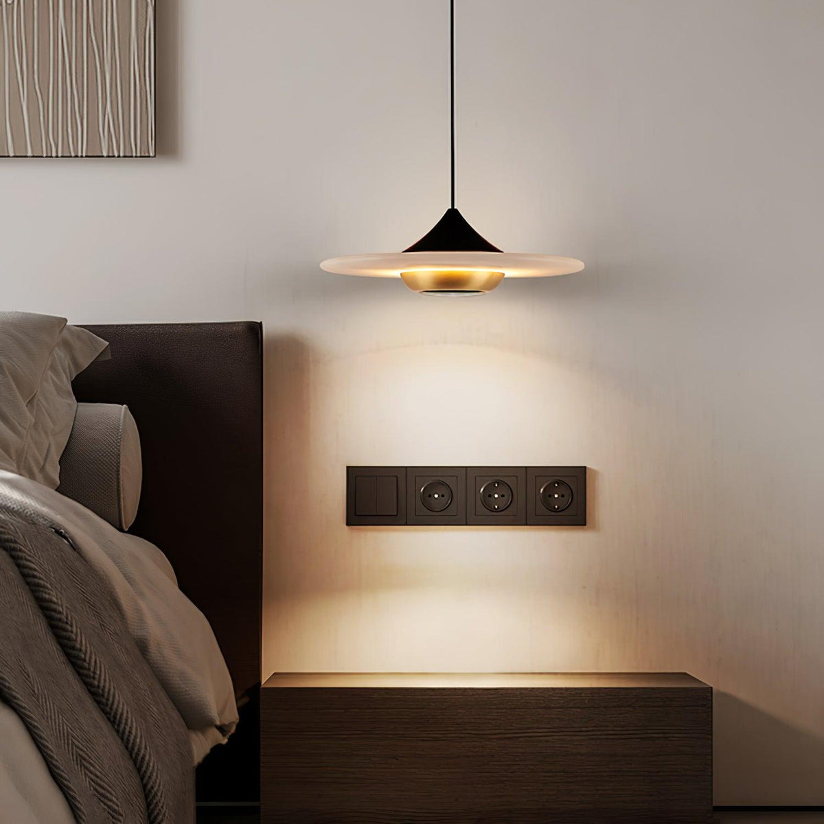 Flying Saucer Marble Pendant Light