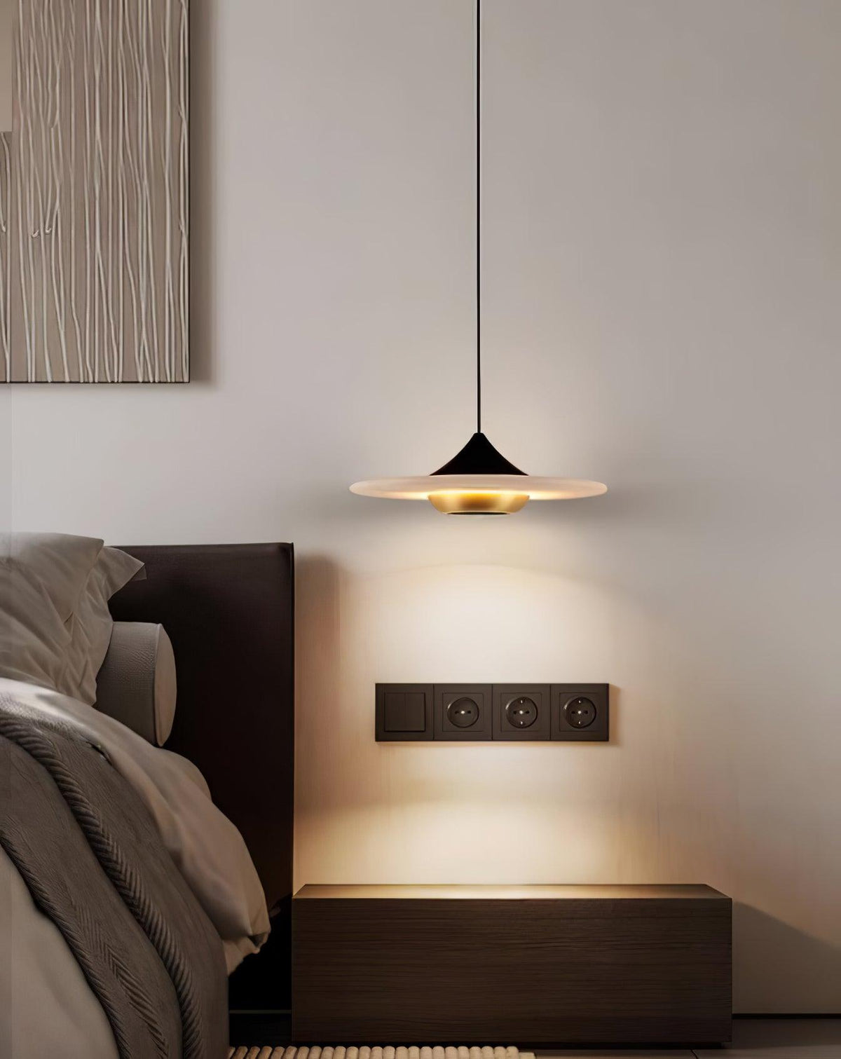 Flying Saucer Marble Pendant Light