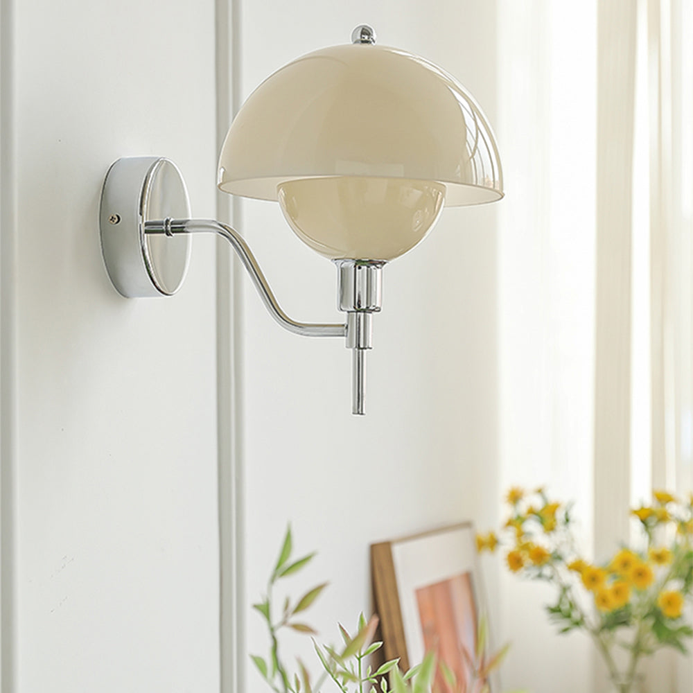 Cream Mushroom Wall Light