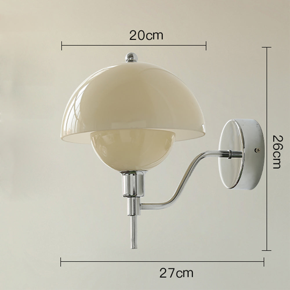 Cream Mushroom Wall Light