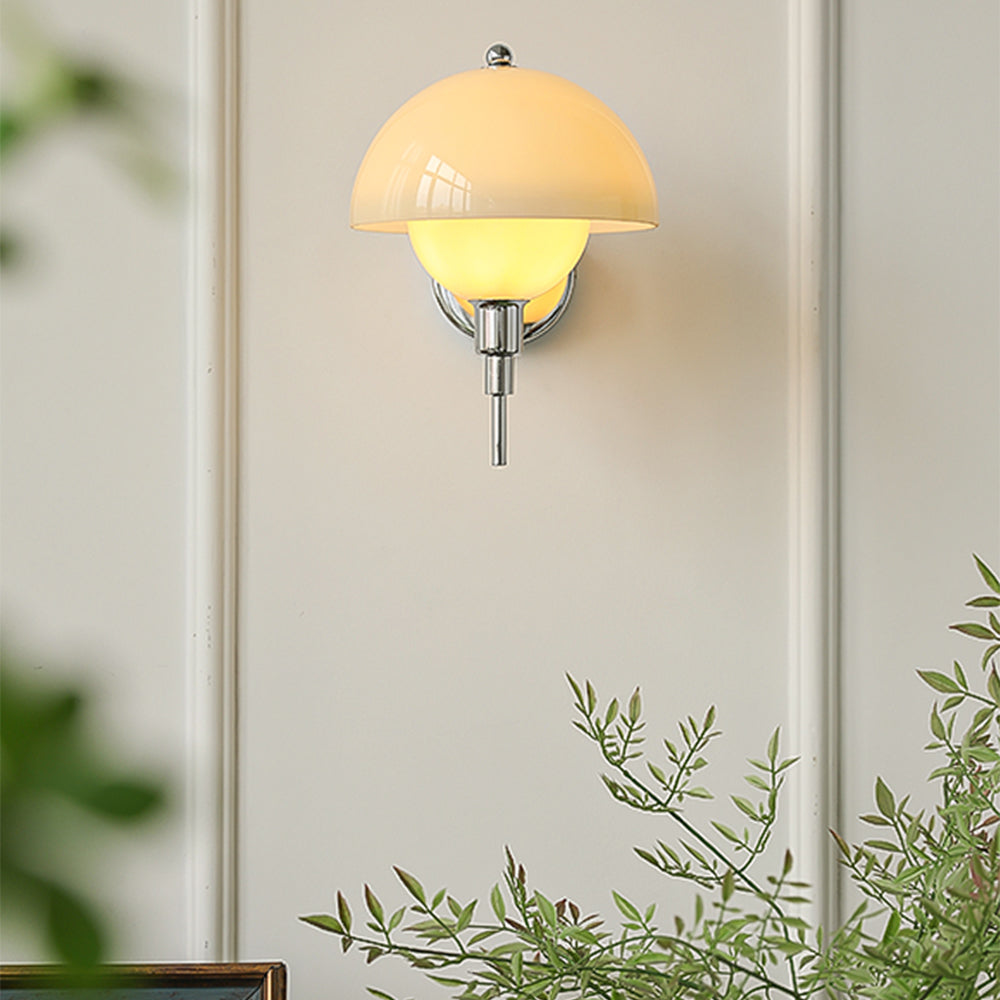 Cream Mushroom Wall Light
