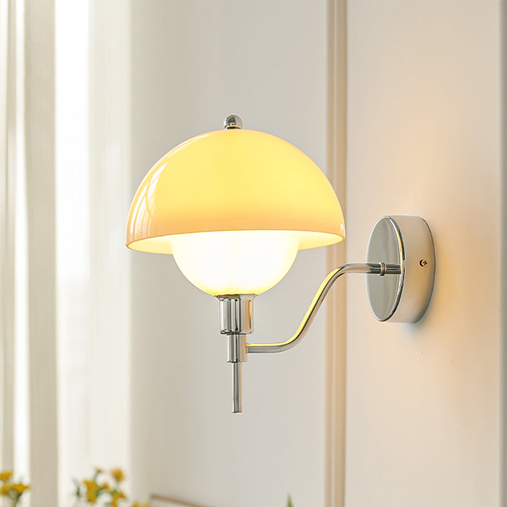 Cream Mushroom Wall Light