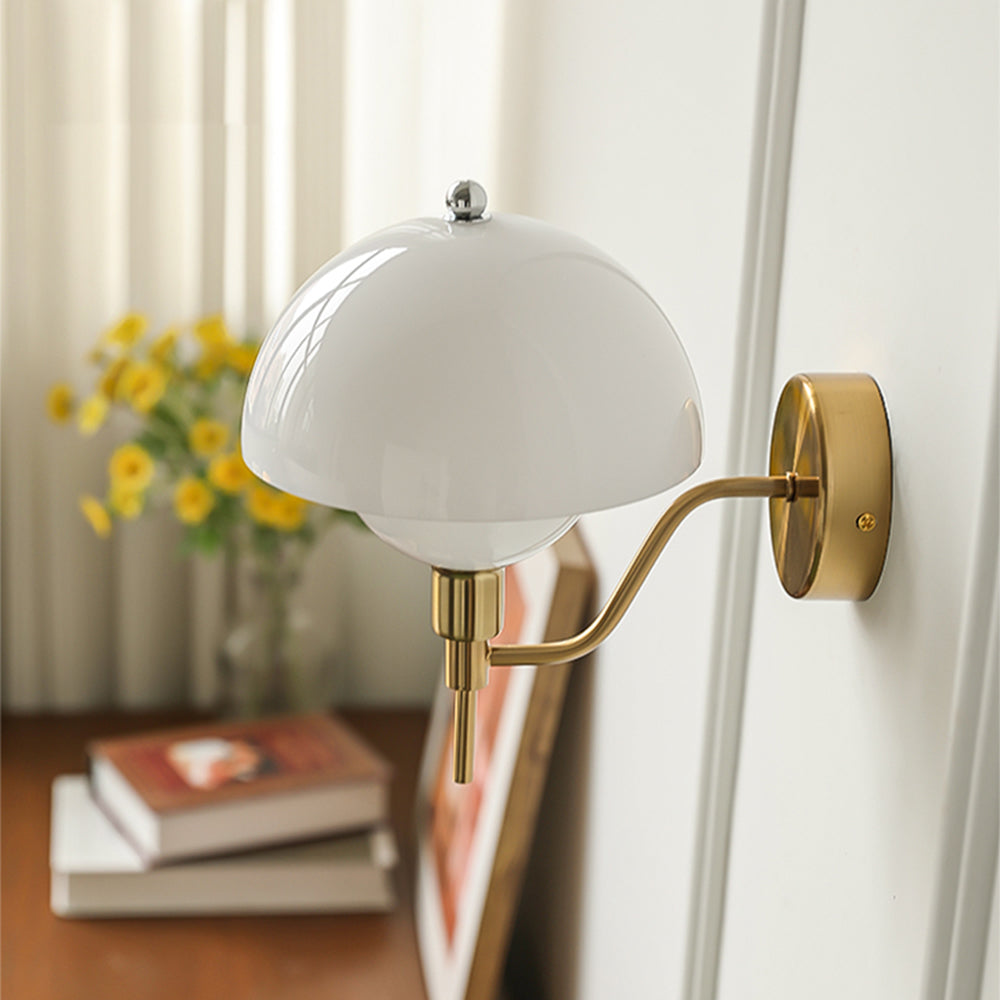 Cream Mushroom Wall Light