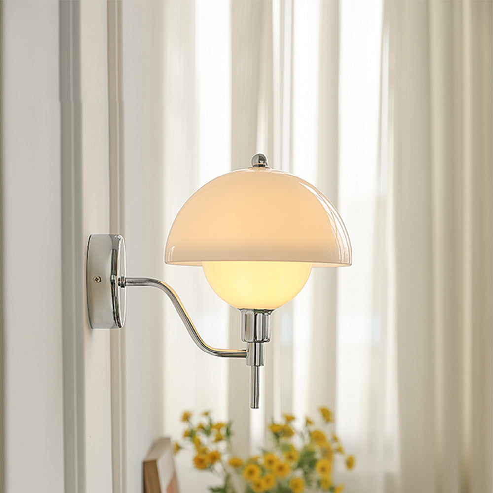 Cream Mushroom Wall Light