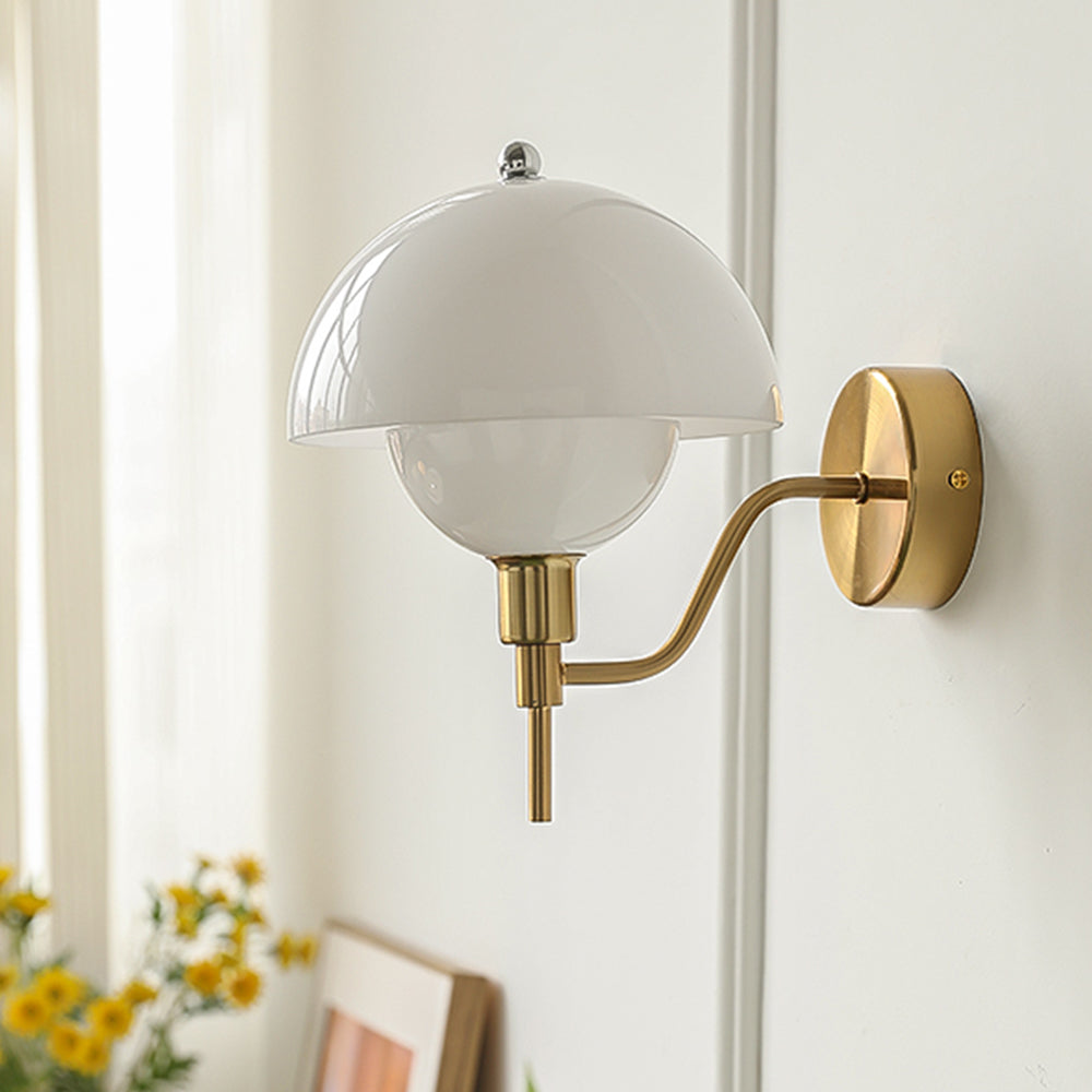 Cream Mushroom Wall Light