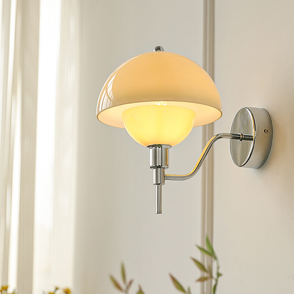 Cream Mushroom Wall Light