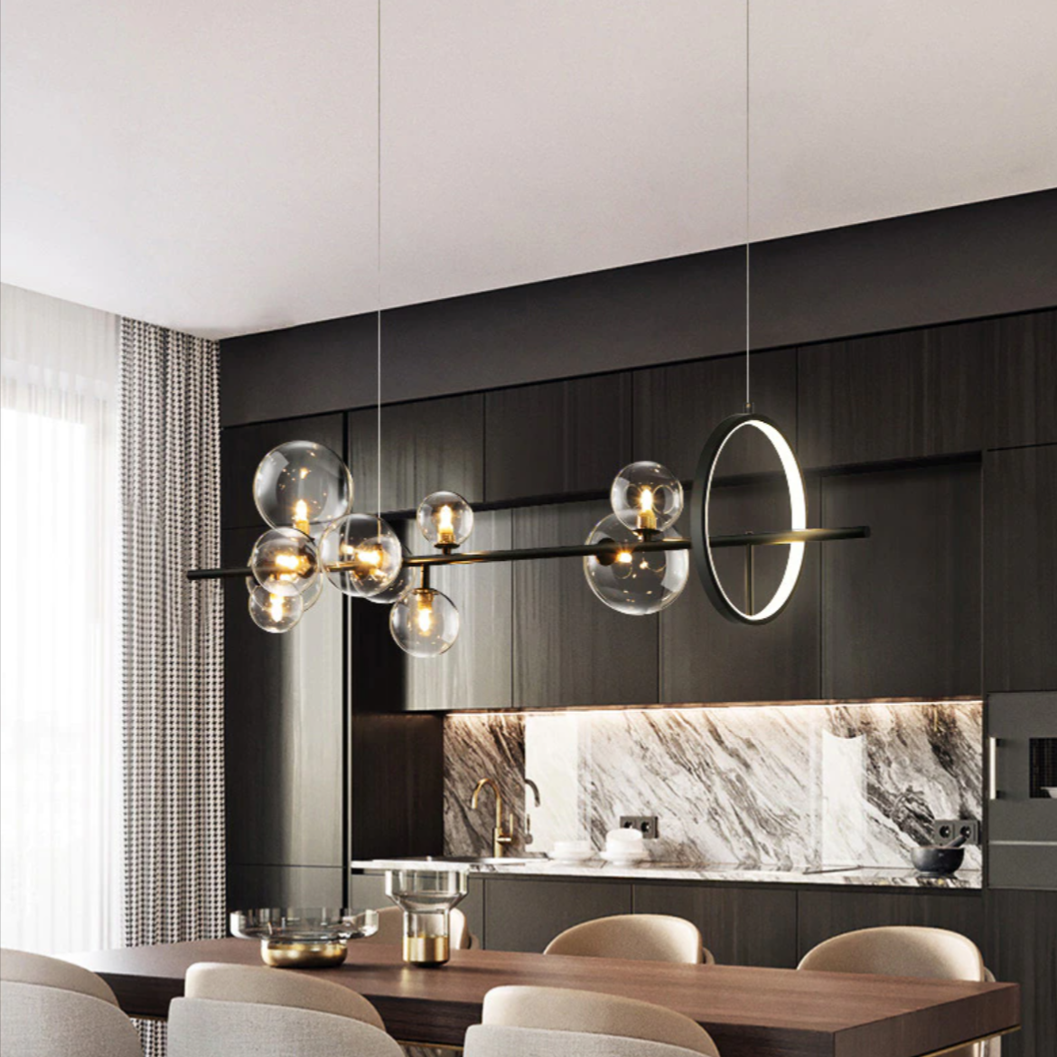 Glass Bubble Chandelier