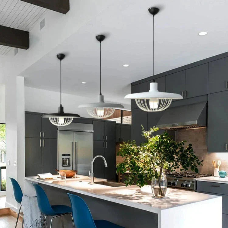 Faux Wood Grain Pendant Lights