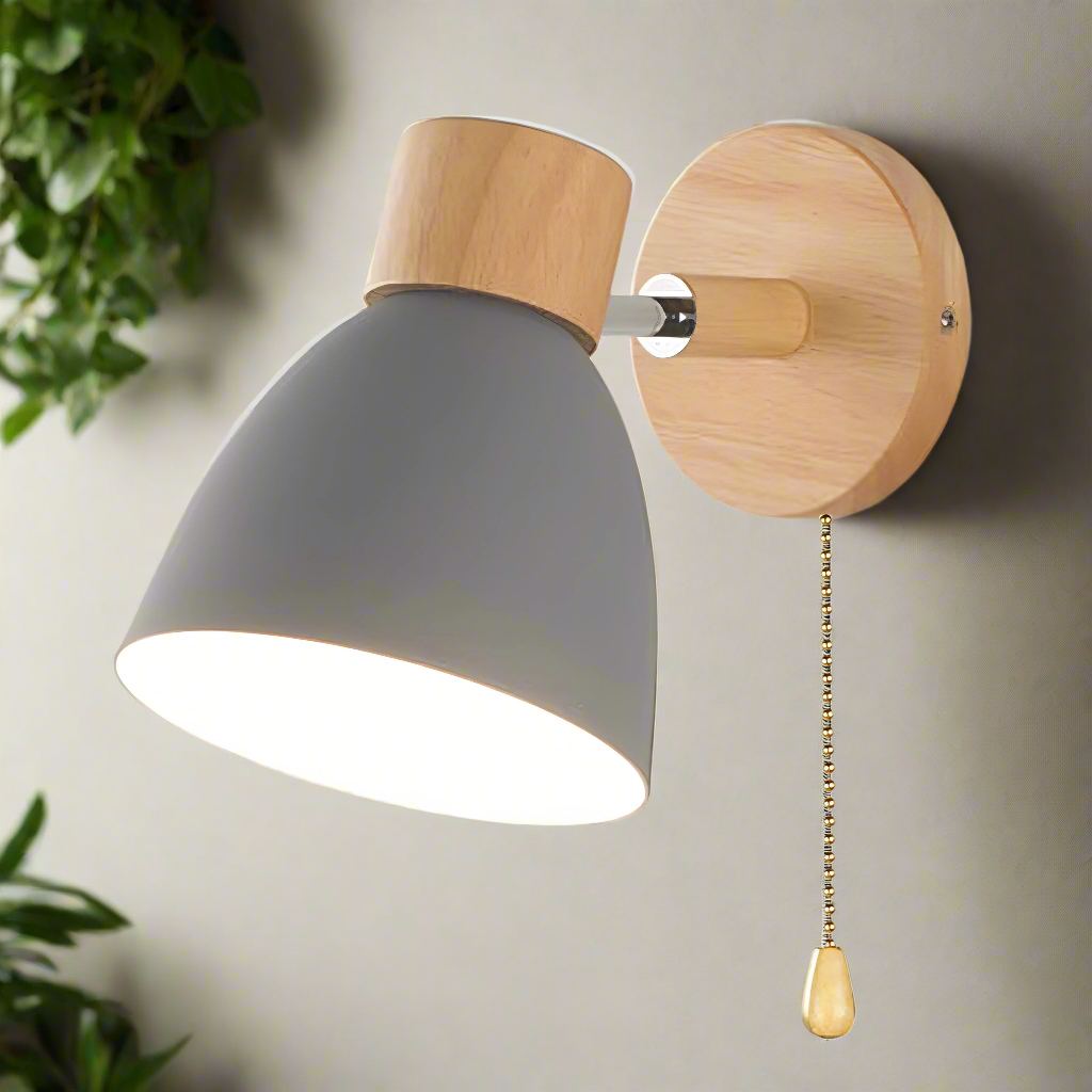 Jandiel Nordic Wooden Wall Light