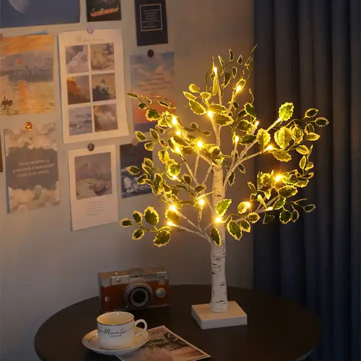 Christmas Green Leaf LED Tree Lights