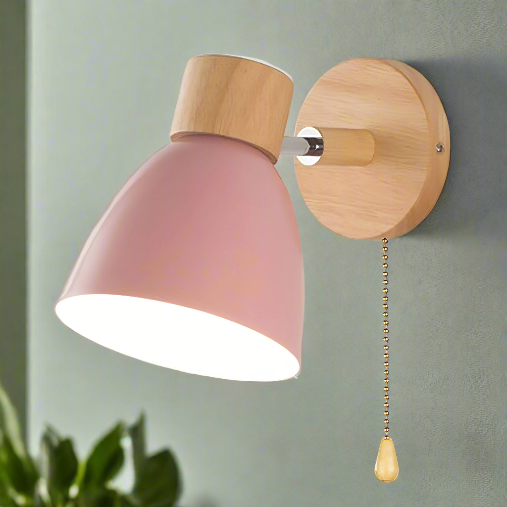 Jandiel Nordic Wooden Wall Light