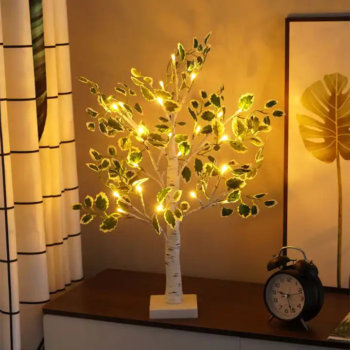 Christmas Green Leaf LED Tree Lights