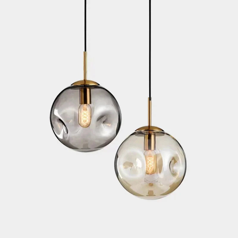 Brikey Glass Globe Pendant Light