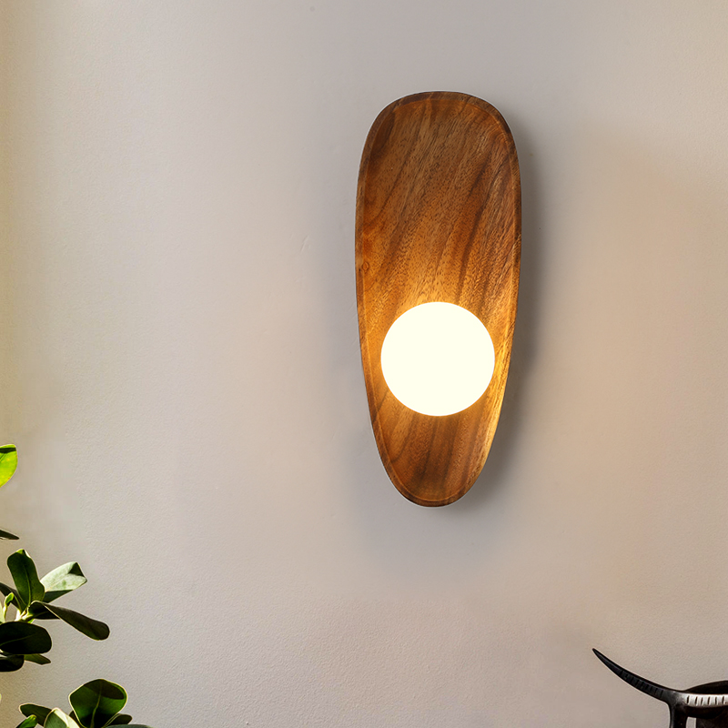Natural Wood Wall Light